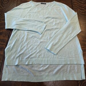 Eileen Fisher Tencel Cotton Silk Ballet Neck Top Aurora Green (see Measurements)